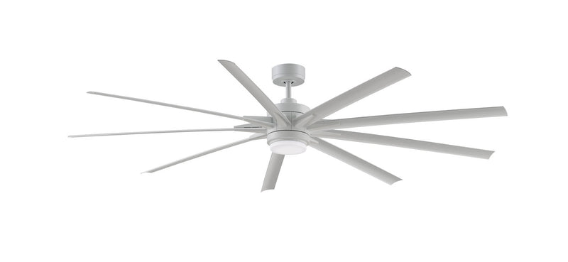 Delf 84" Ceiling Fan with LED Light Kit - Matte White