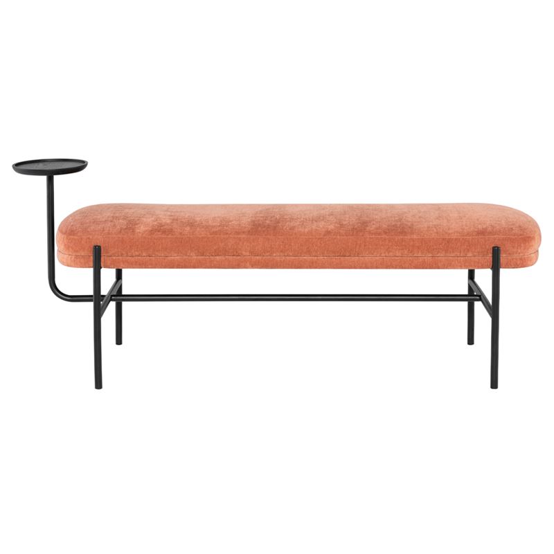 Inna Bench with End Table - Nectarine