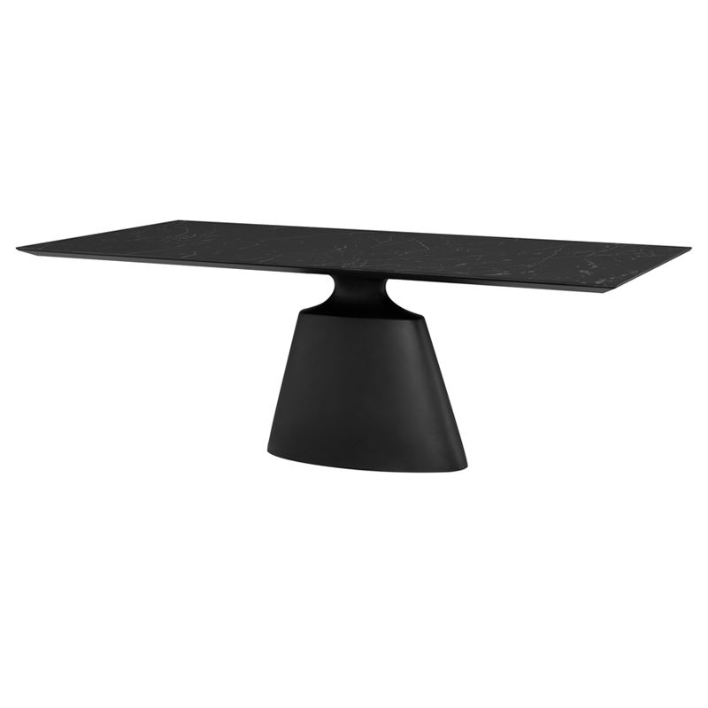 Bruniquel 79" Rectangular Ceramic Dining Table - Black