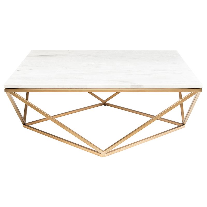 Sioule Marble Coffee Table - White/Gold