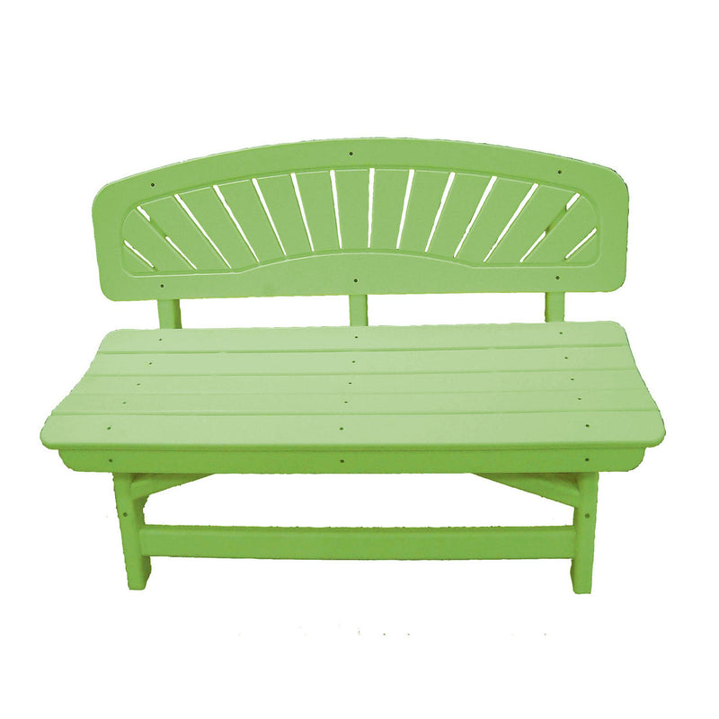 POLY LUMBER On the Dock Classic Bench - Lime Green