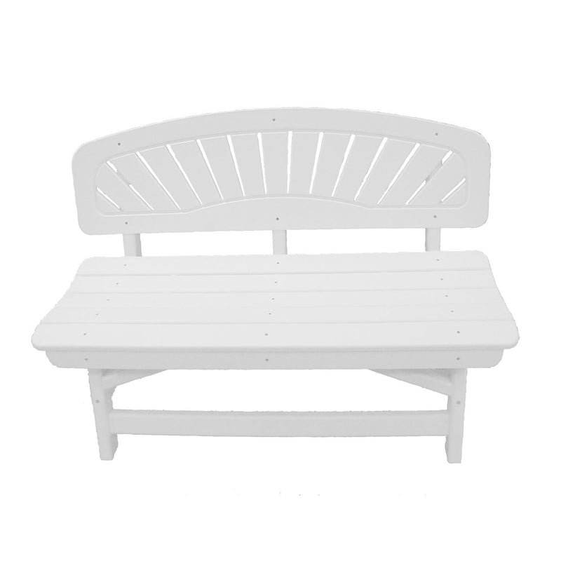 POLY LUMBER On the Dock Classic Bench - White