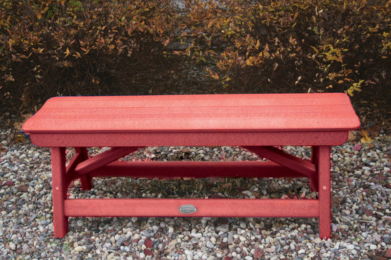 POLY LUMBER On the Dock Traditional Bench - Cardinal Red