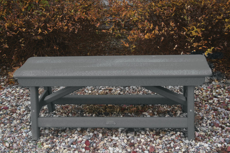 POLY LUMBER On the Dock Traditional Bench - Grey