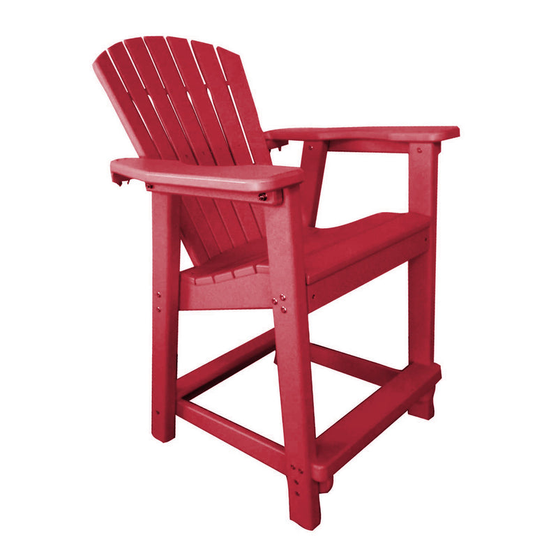 POLY LUMBER Tropical Horizons Counter-Height Chair - Cardinal Red