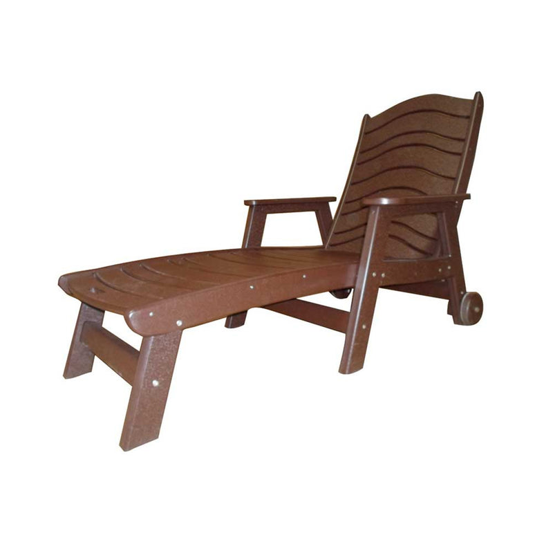 POLY LUMBER Lay & Lounge Chaise Lounger - Mocha