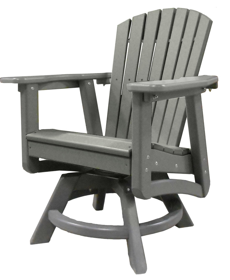 POLY LUMBER Coastal Views Swivel Dining Chair - Grey