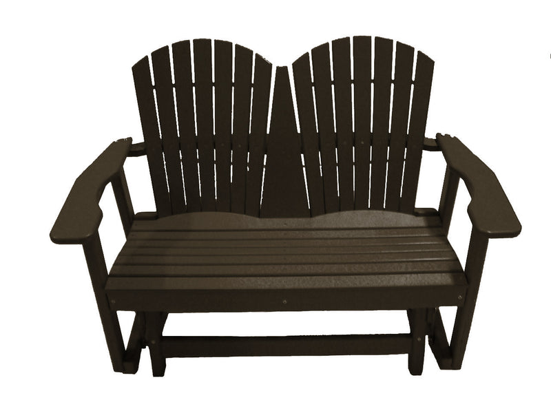 POLY LUMBER You and Me Glider Bench - Mocha