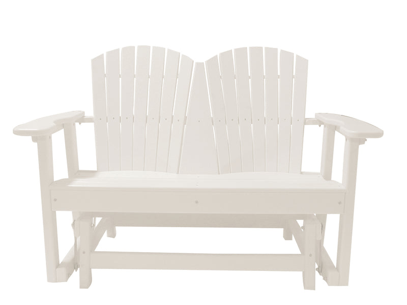 POLY LUMBER You and Me Glider Bench - White