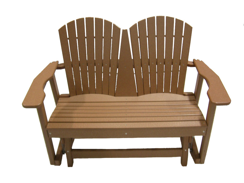 POLY LUMBER You and Me Glider Bench - Camel