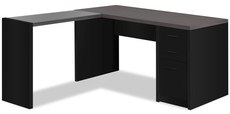 Patola Computer Desk with Tempered Glass