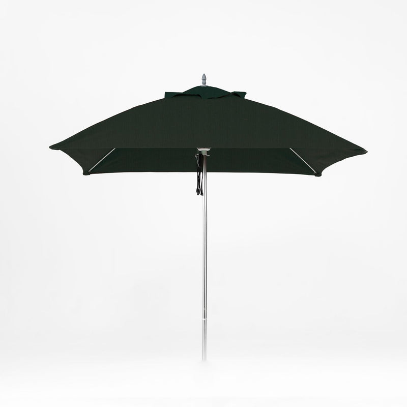Oca 7.5' Square Outdoor Umbrella - Dark Grey/Brushed Aluminum