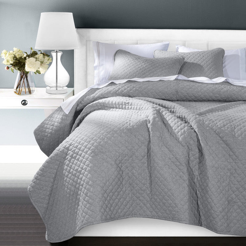 Waterville 3 Pc. King Coverlet Set - Grey