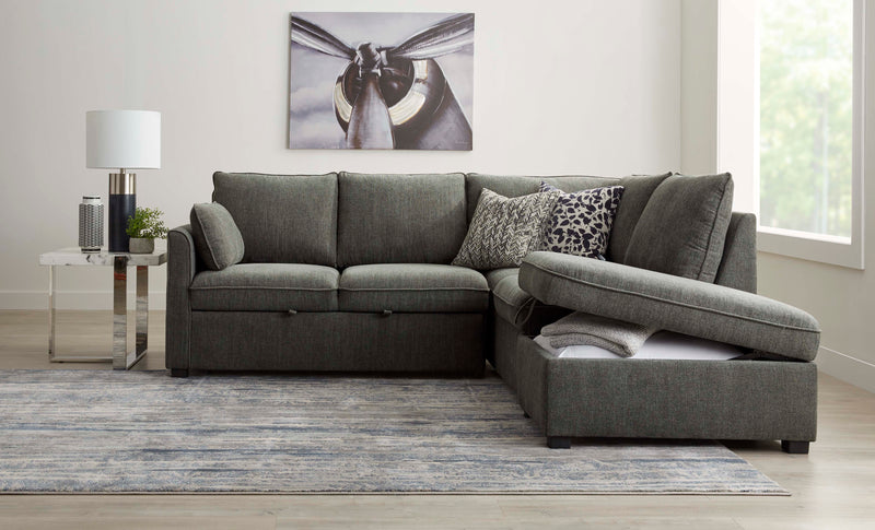 Gray sectional left facing discount
