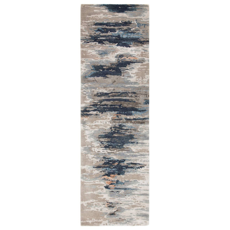 Ptolemaios XII Area Rug - 3' X 8' Runner - Blue/Pink