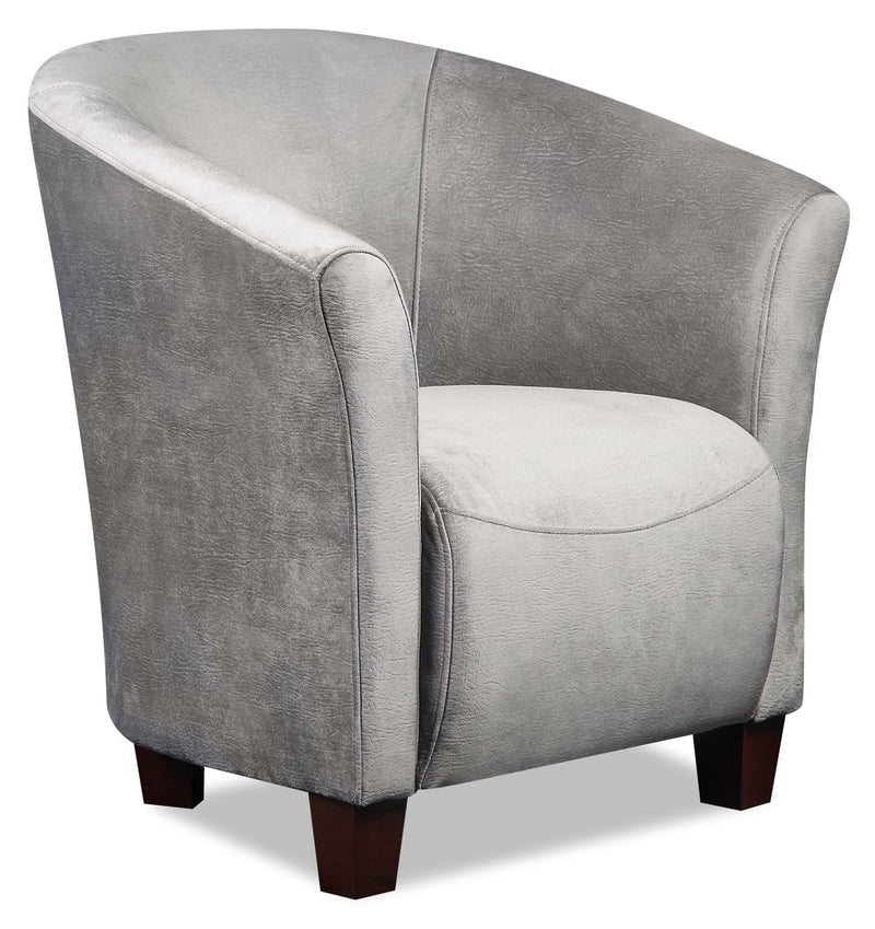 Mayvern Tub-Style Velvet Accent Chair - Grey