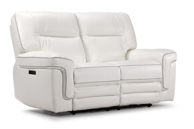 Carwell Dual Power Reclining Loveseat - White