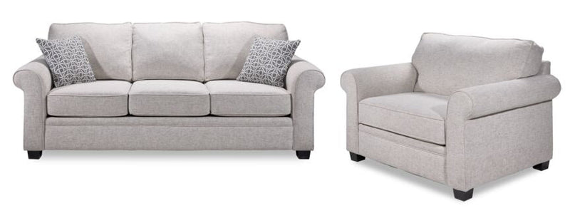Brayshaw Sofa and Chair and a Half Set - Light Beige