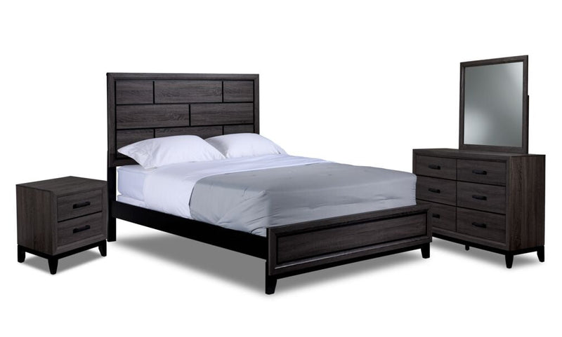 Daboll 6-Piece King Bedroom Set - Grey/Black