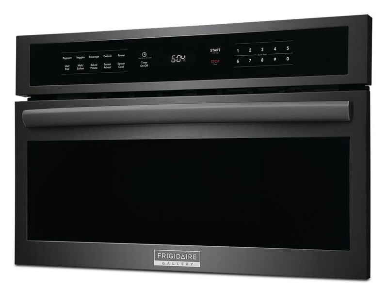 Frigidaire Gallery Black Stainless Steel 30" Built-In Microwave Oven with Drop-Down Door (1.6 Cu. Ft.) - GMBD3068AD