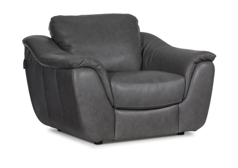 Iver Leather Chair - Grey
