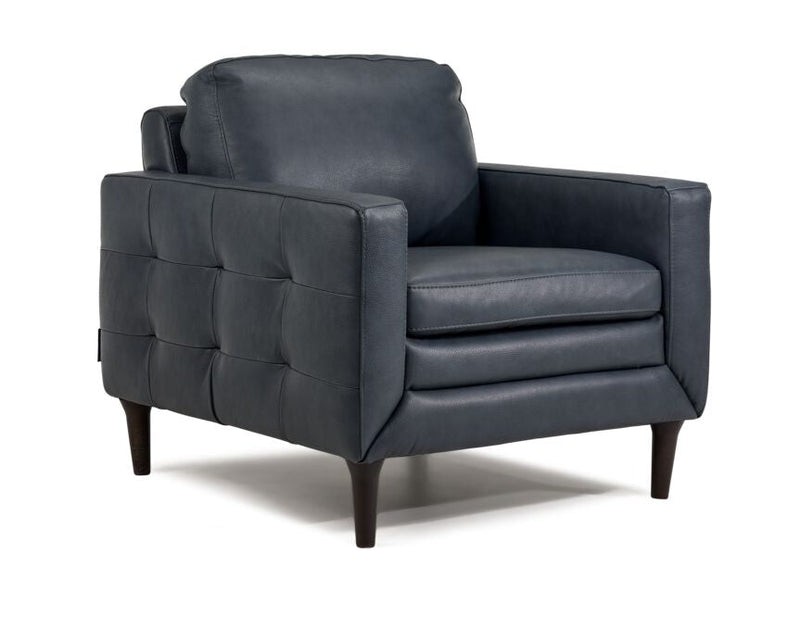 Rymal Leather Chair - Blue