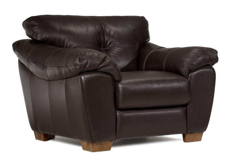 Burk Leather Chair- Chocolate