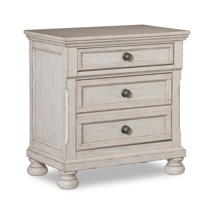 Viola Night Table - Antique White