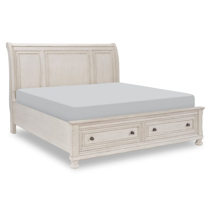 Viola Queen Bed - Antique White
