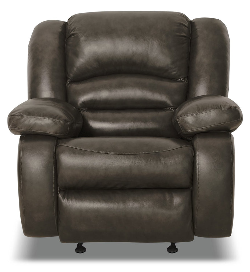 Sandford Genuine Leather Power Recliner - Grey
