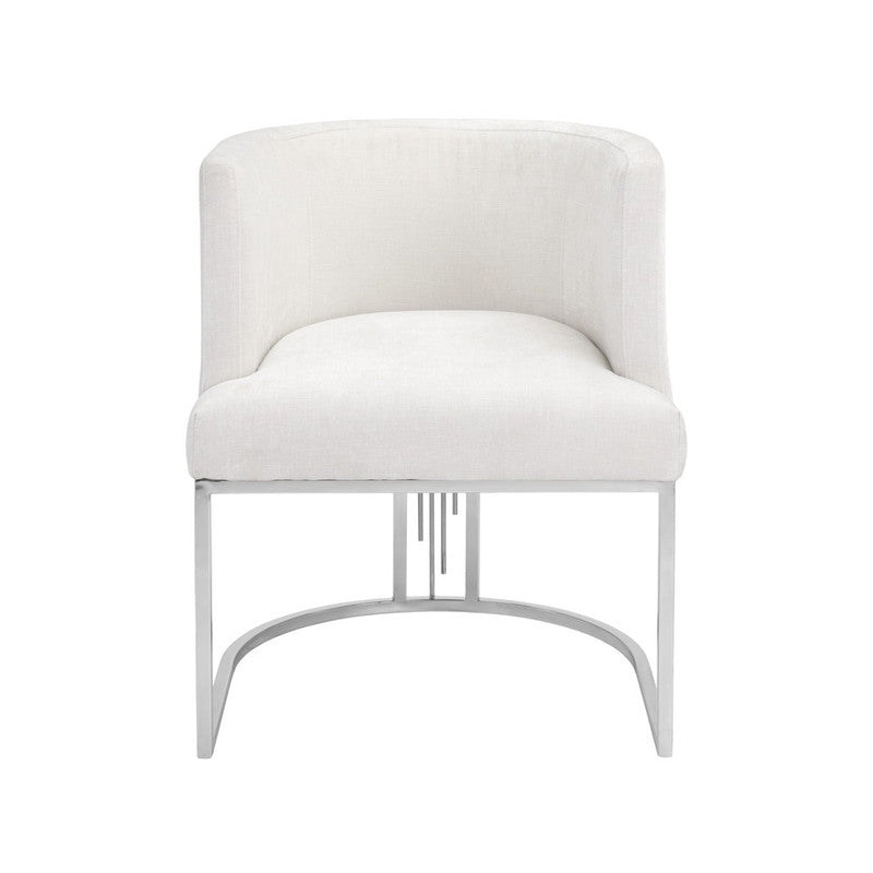 Diest Velvet Accent Chair - Ivory