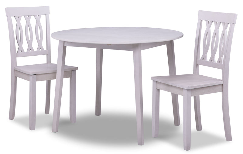 Lassen 3-Piece Dinette Set - Antique White