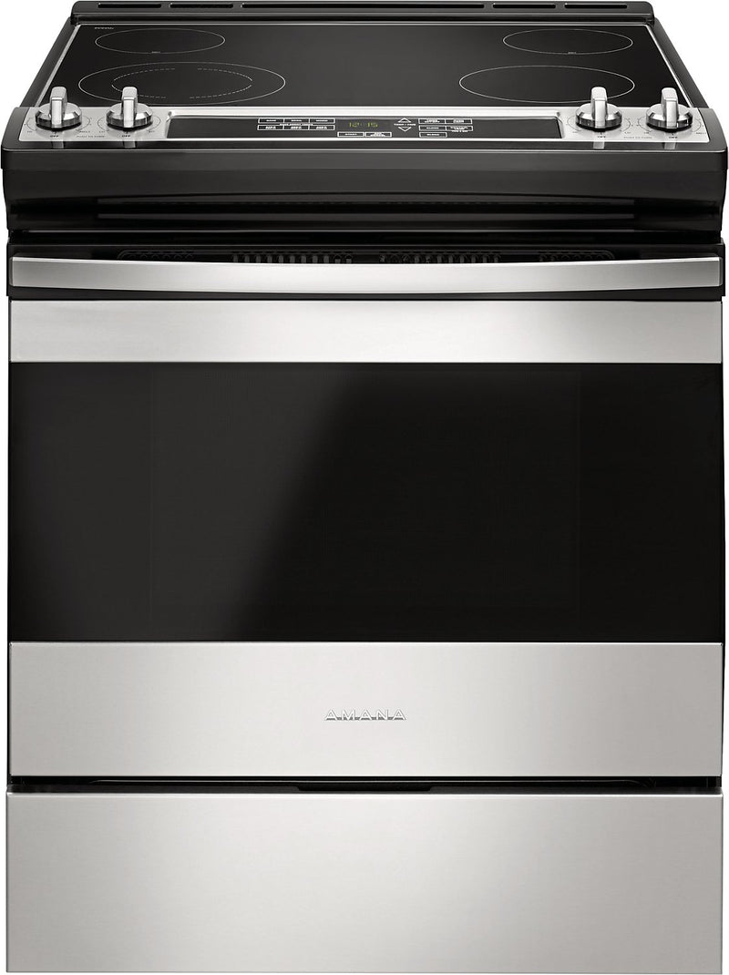Amana 4.8 Cu. Ft. Electric Slide-In Range with Front Console - YAES6603SFS