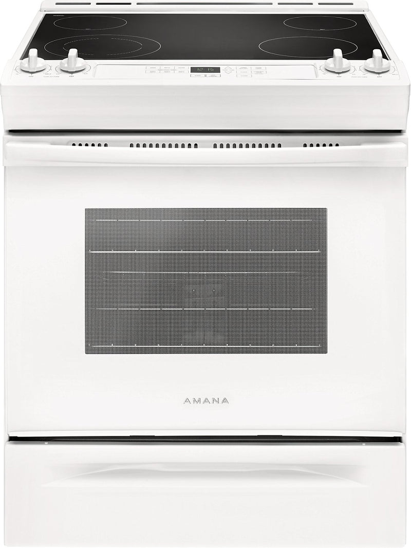Amana 4.8 Cu. Ft. Electric Slide-In Range with Front Console - YAES6603SFW