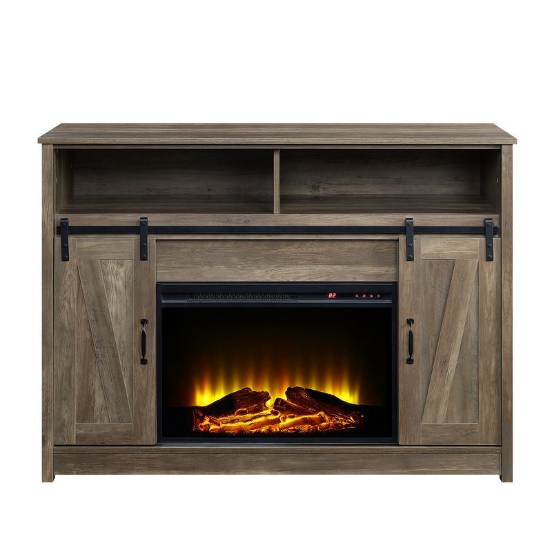 Reykholt I TV Stand with Fireplace