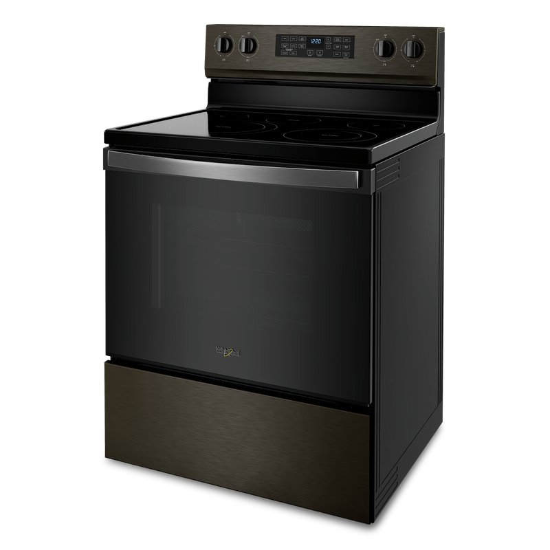 Whirlpool Black Stainless 30" 5in1 Range with AirFry (5.3 Cu Ft) YWFE550S0LV Furniture.ca