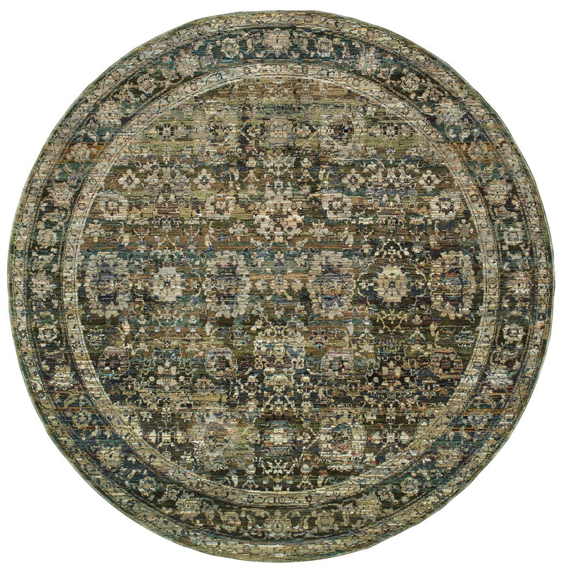 Angelica W7125CL Distressed Traditional Area Rug (7'10")