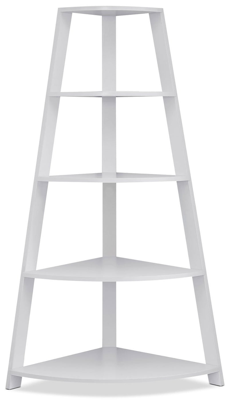 Ana Corner Bookcase - White