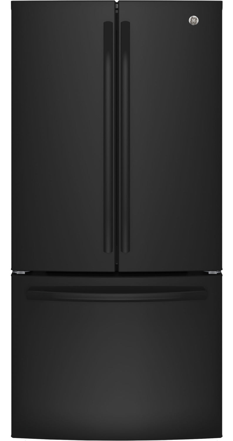 GE Black Counter-Depth French Door Refrigerator (18.6 Cu. Ft.) - GWE19JGLBB