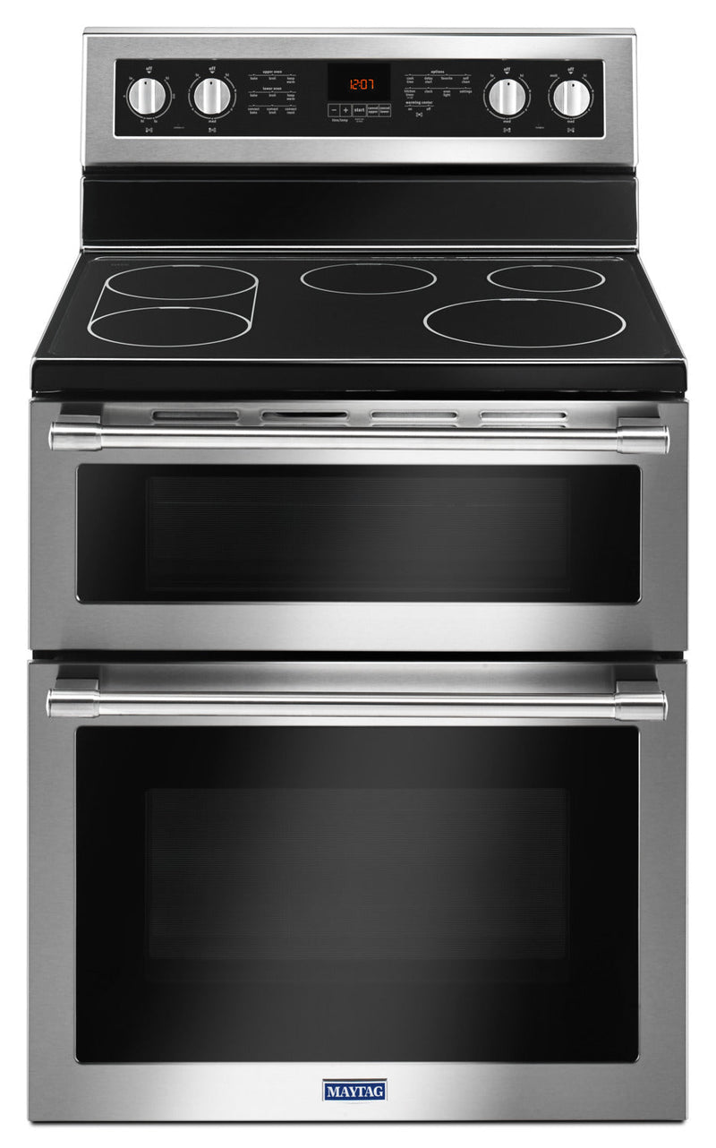 Maytag Stainless Steel Freestanding Electric Double Oven Range (6.7 Cu. Ft.) - YMET8800FZ