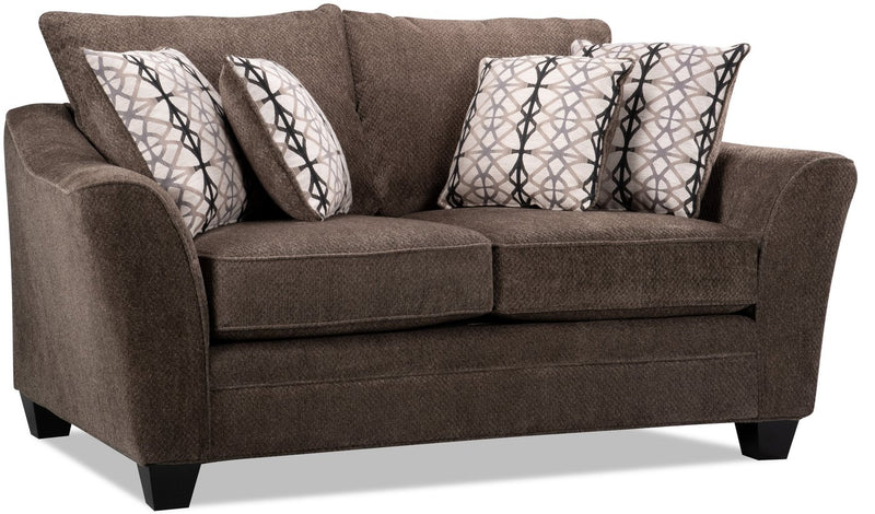 Sherwood Chenille Loveseat - Brown