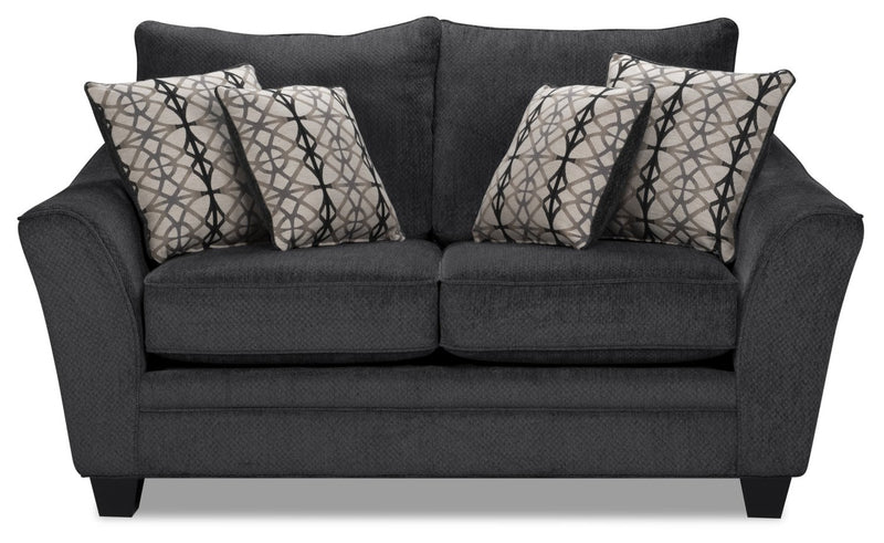 Sherwood Chenille Loveseat - Charcoal