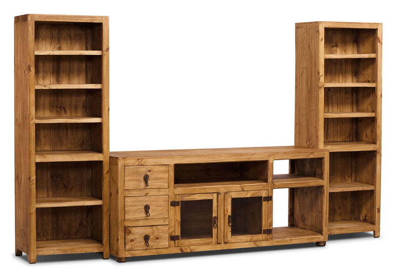 Reidville 3-Piece Solid Pine Entertainment Centre with 63" TV Opening