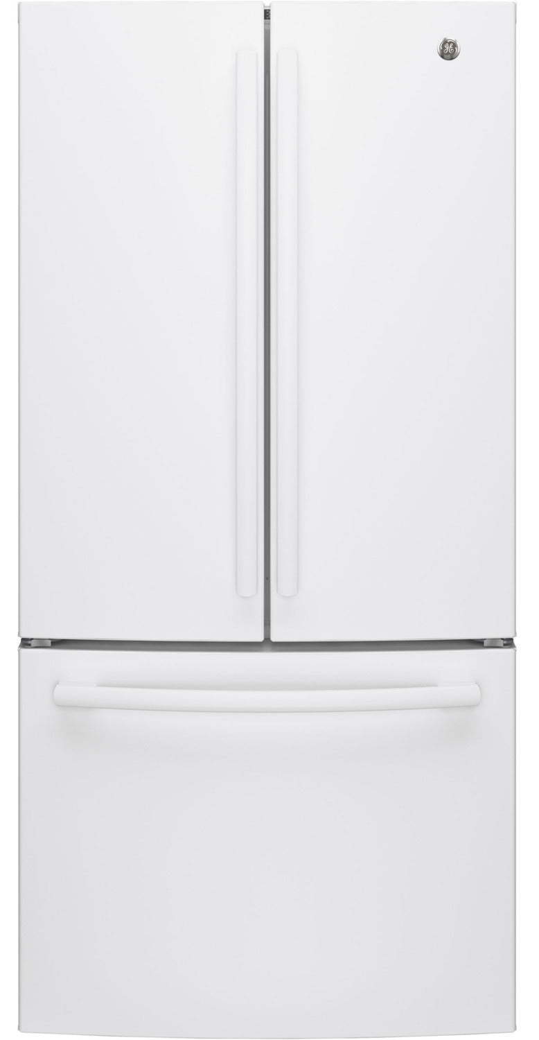 GE White Counter-Depth French Door Refrigerator (18.6 Cu. Ft.) - GWE19JGLWW