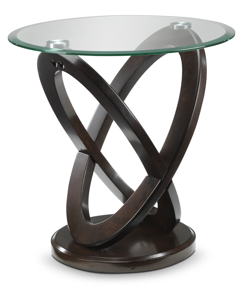 Stark End Table - Brown Cherry