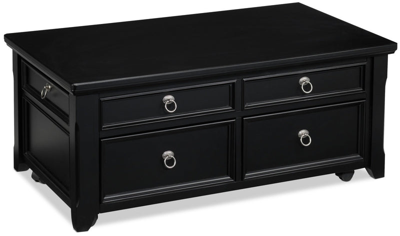 Caserta Lift-Top Coffee Table - Black