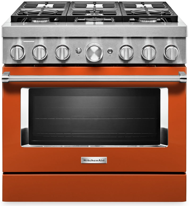 KitchenAid 36'' Smart Commercial-Style Gas Range - KFGC506JSC