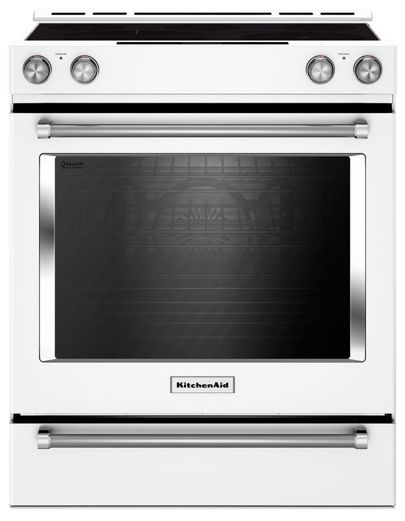 KitchenAid 7.1 Cu. Ft. Slide-In Convection Range with Baking Drawer - White