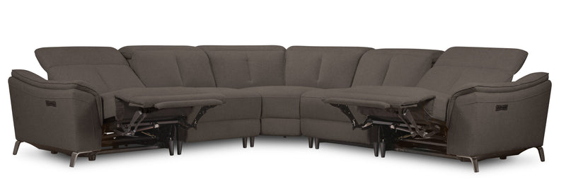 Altura 5-Piece Power Reclining Sectional - Metal