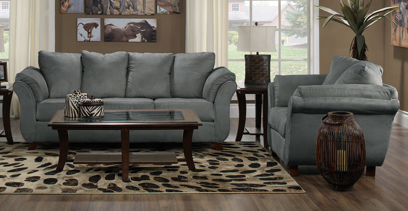 Breton Sofa and Chair Set - Dark Grey